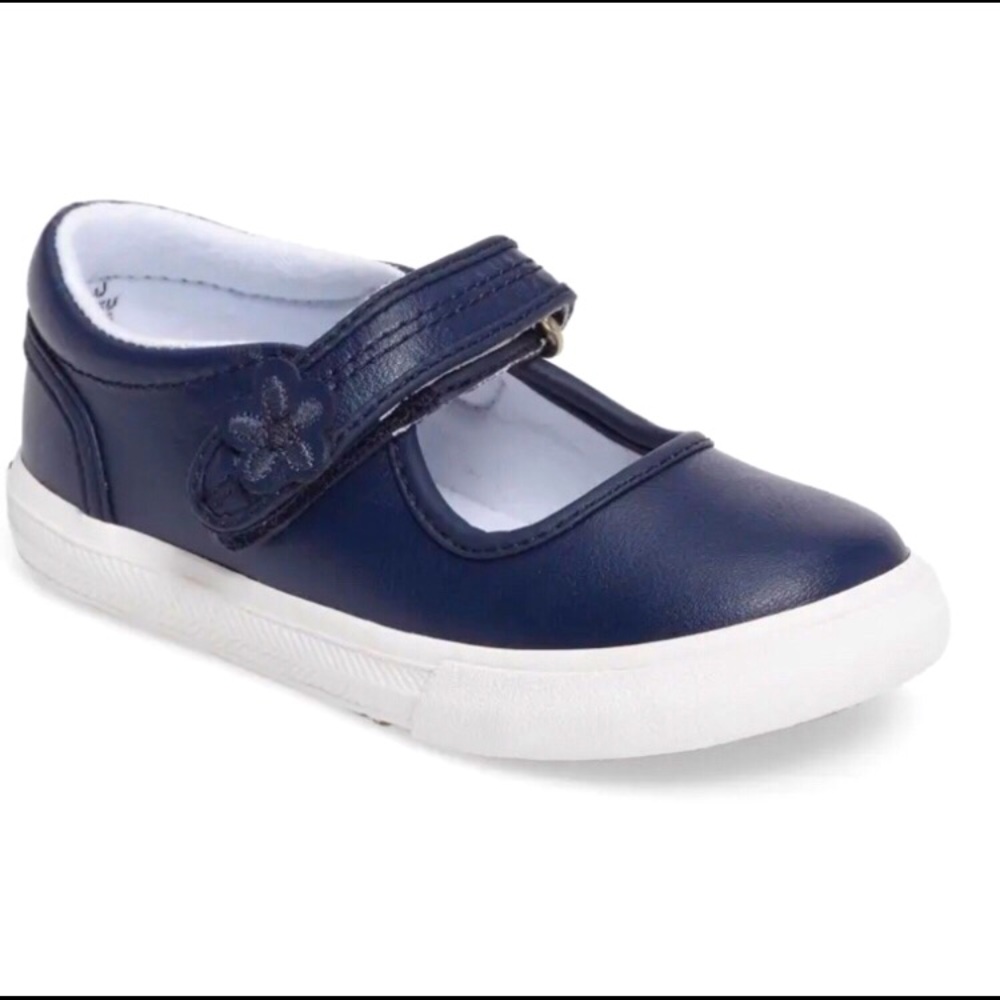 Toddler Navy Mary Jane Shoes - Size 8